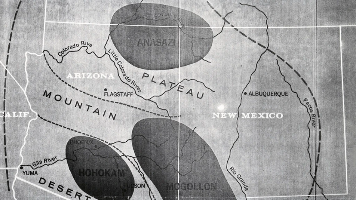 Approximate Location of the Three Principle Culture Centers in about AD 700