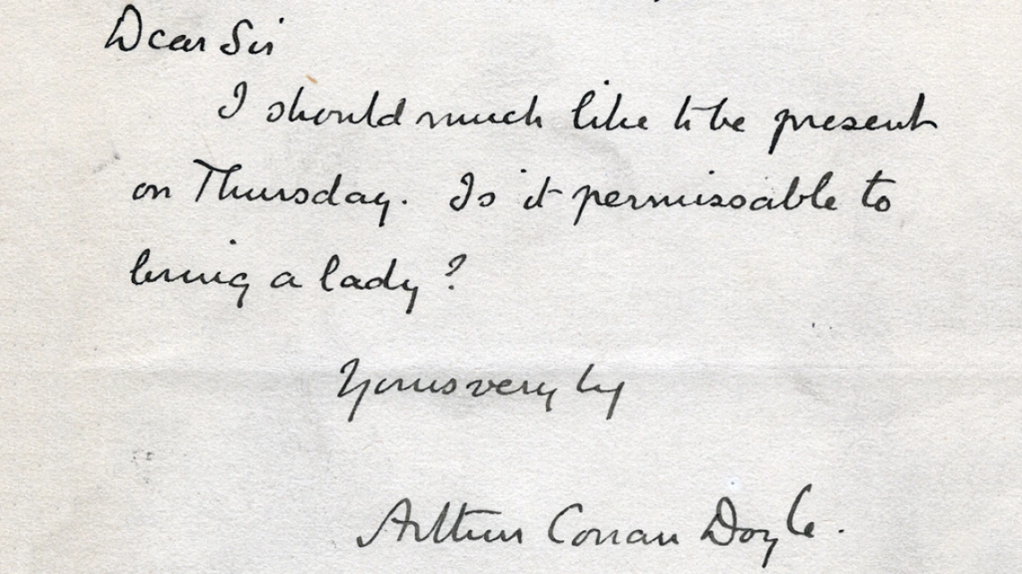 Memorial Correspondence from Sir Arthur Conan Doyle to William Ernest Henley, undated