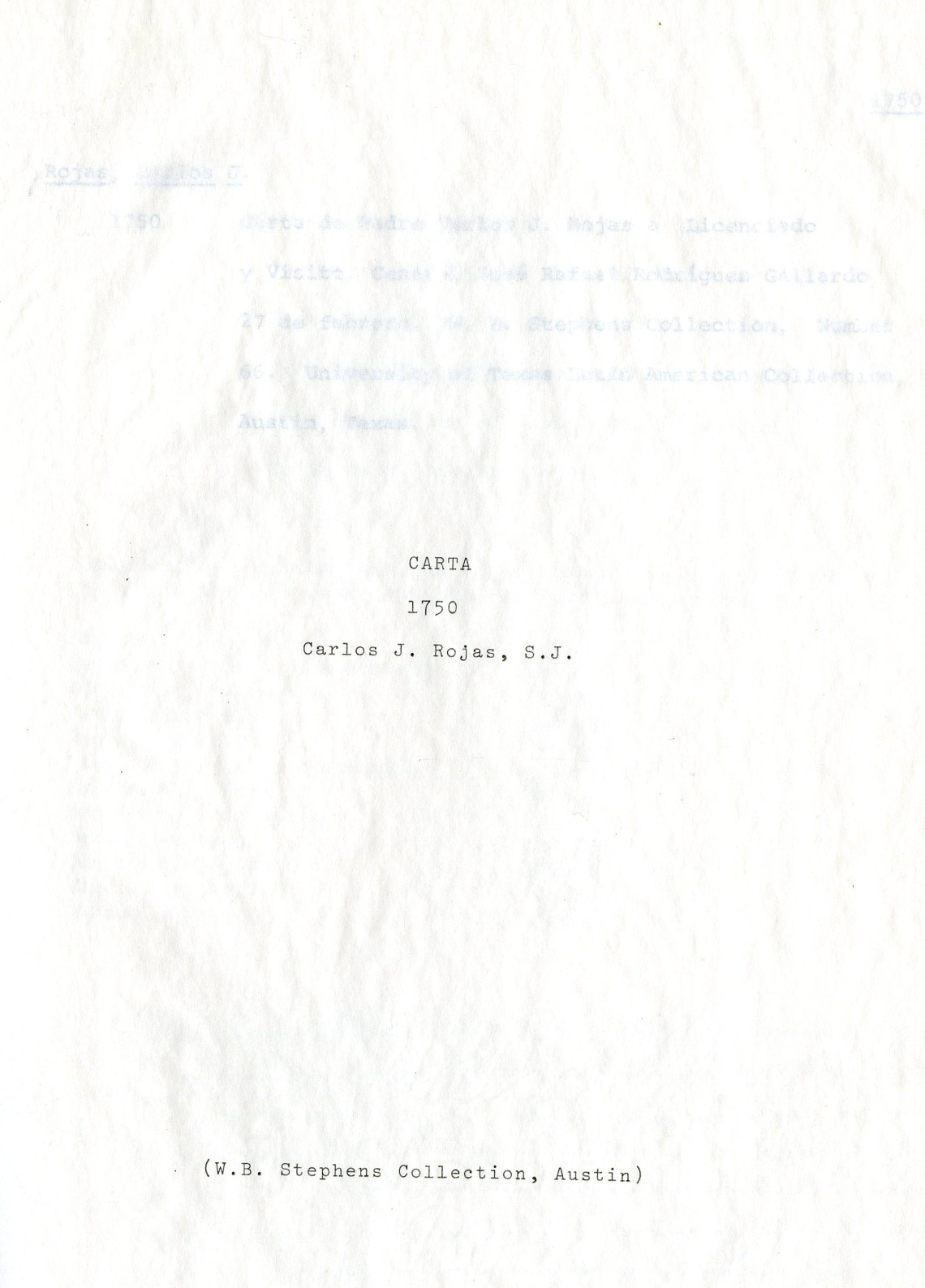 Carta title page