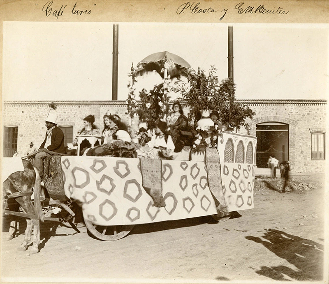 Cafe Turco, a Turkish-themed Carnaval Float, Guaymas, MX, ca. 1890