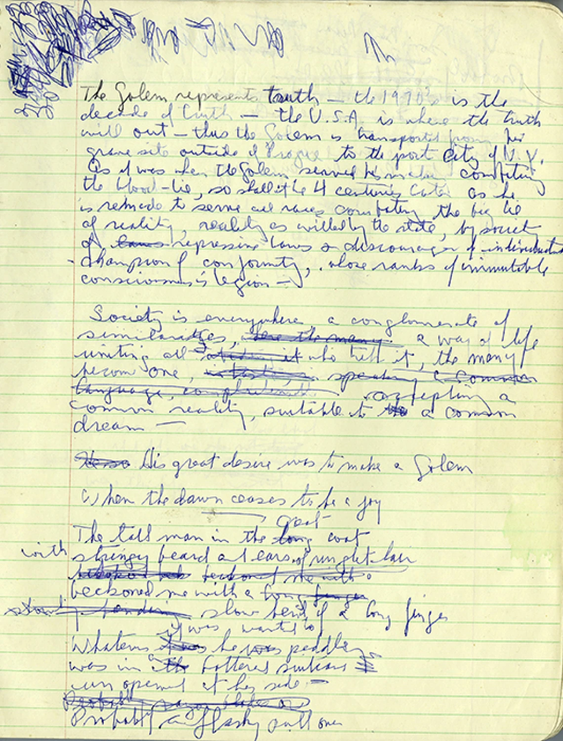 Gregory Corso notebook