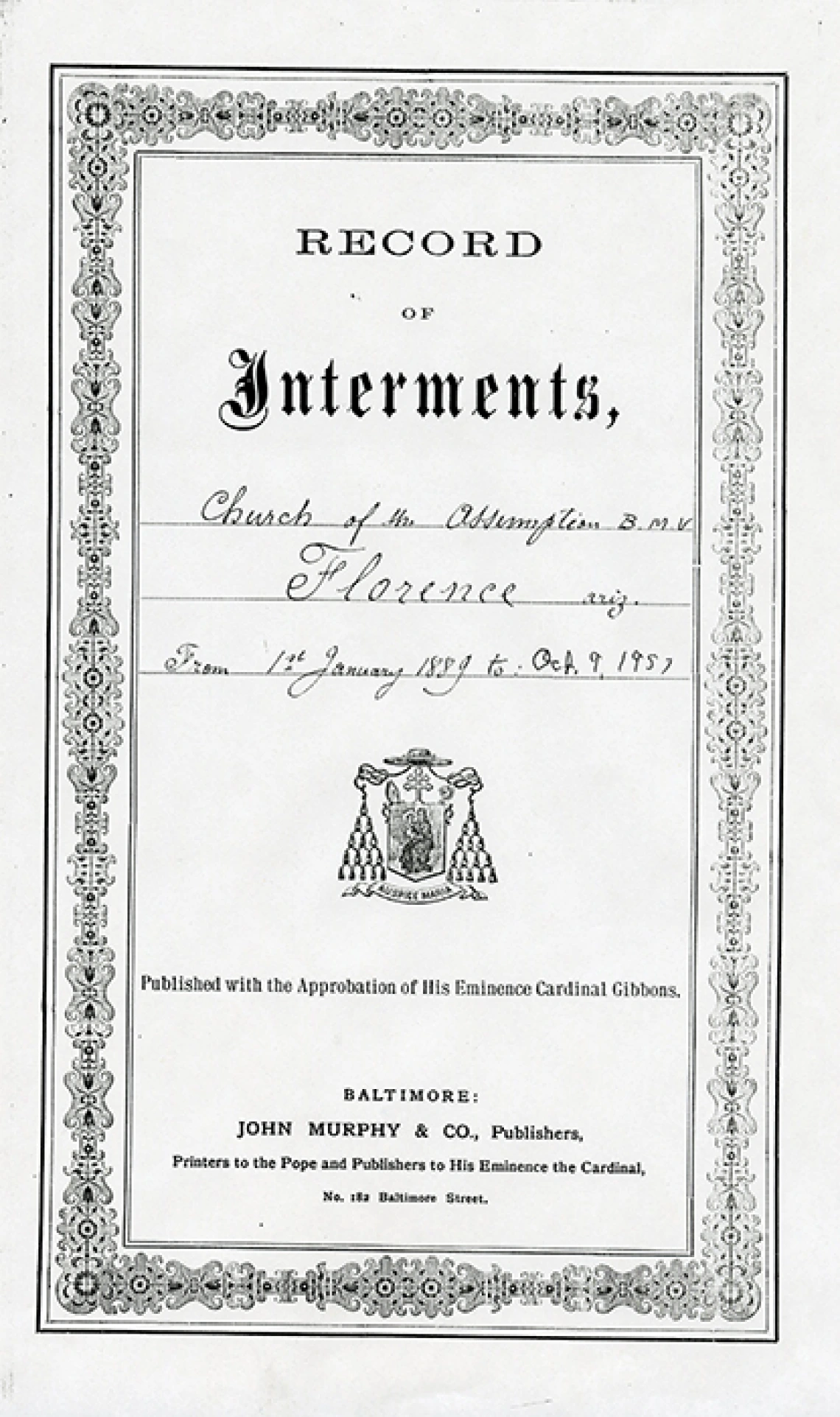 Record of Interments