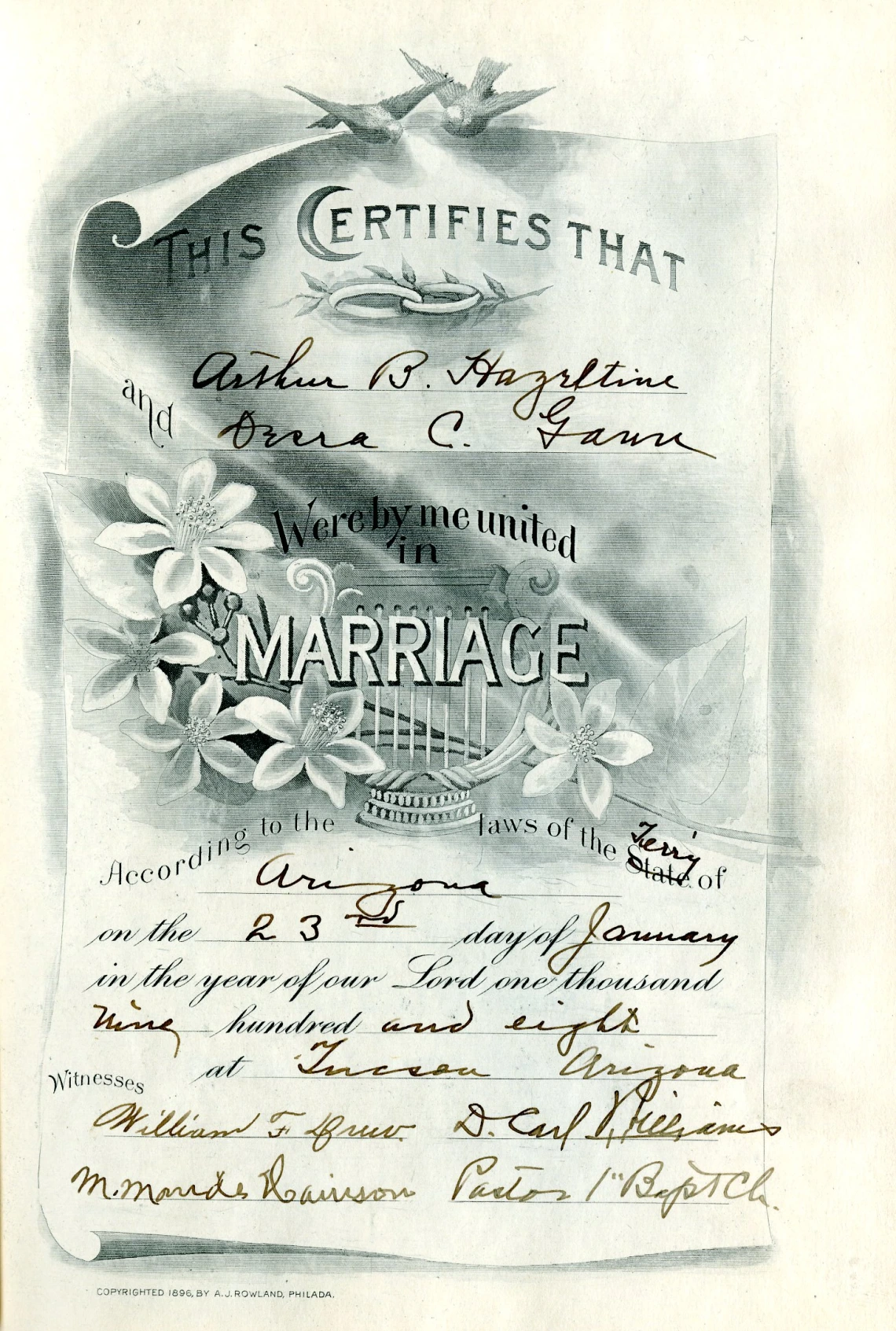 Marriage Certificate