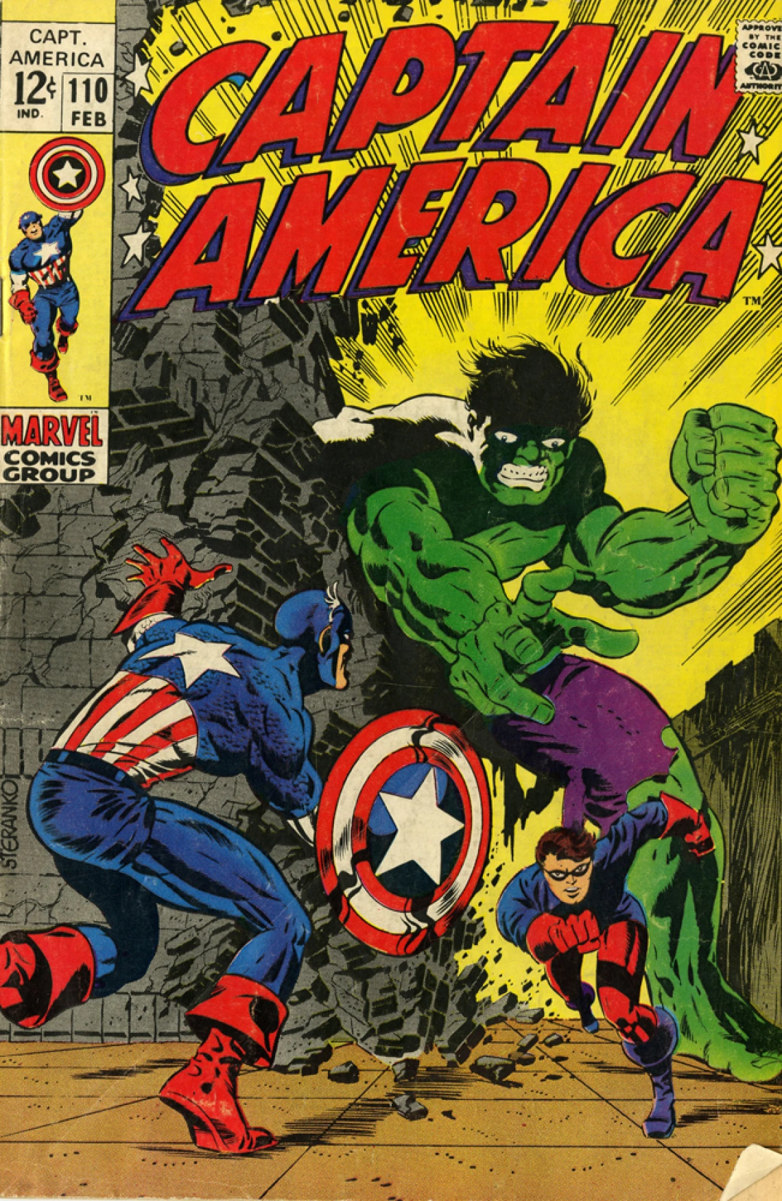 Captain America and Bucky Barnes VS. The Hulk, issue 110 of Captain America 