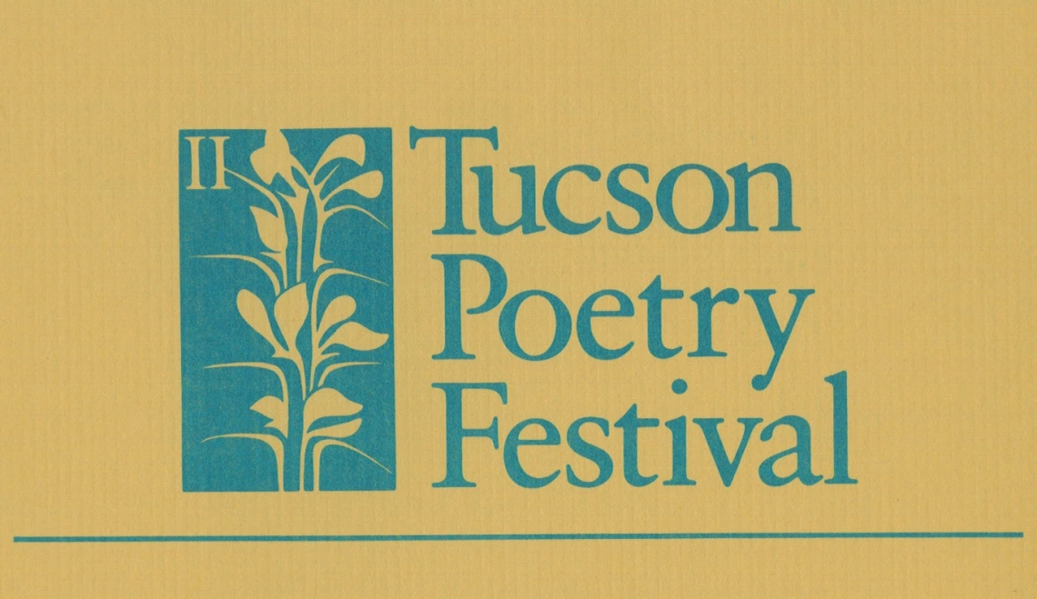 Turquoise logo for the second Tucson Poetry Festival.