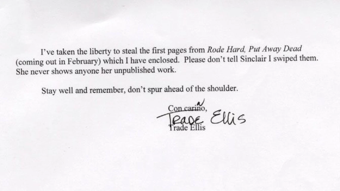 Letter by Trade Ellis, 2000