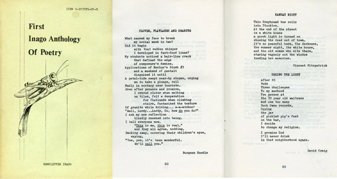 Newsletter Inago, First Inago Anthology of Poetry, 1984