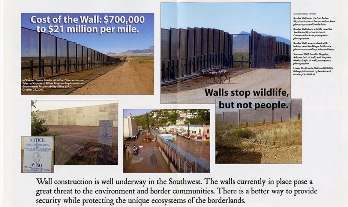Pamphlet to Stop Construction of Border Wall near San Pedro Riparian National Conservation Area, 2008