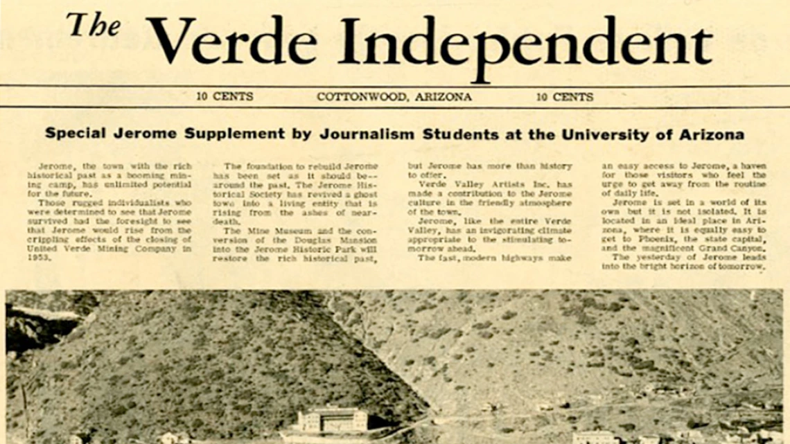 The Verde Independent newspaper cover