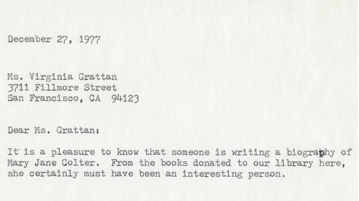 letter written on a typewriter