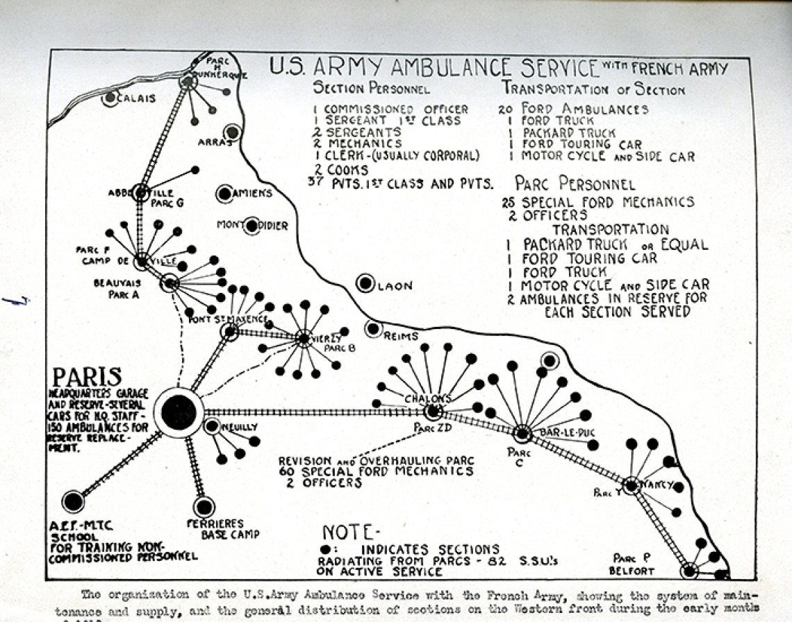 US Army Ambulance Map