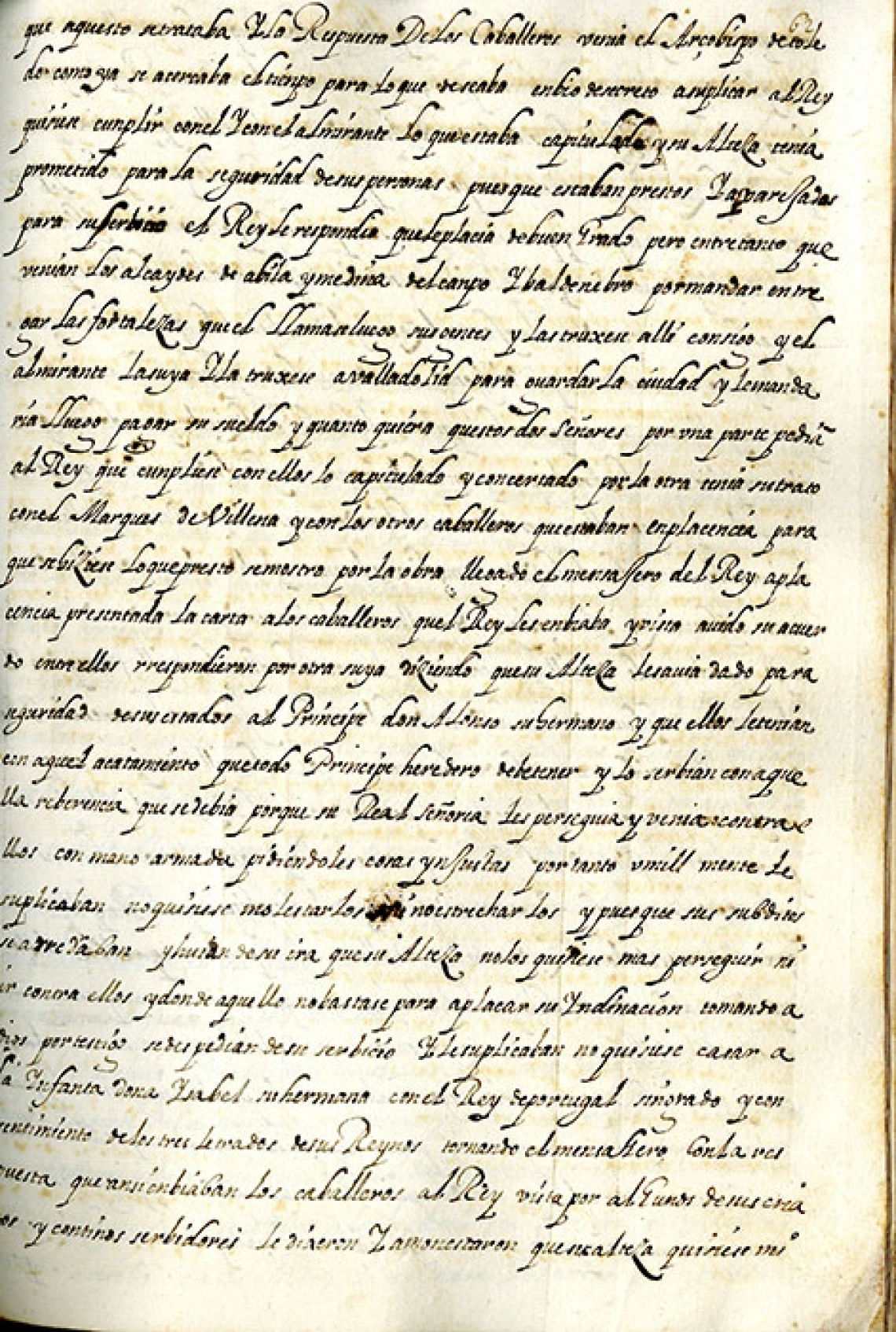 Page from Coronica de Rey do Enrique El Quarto