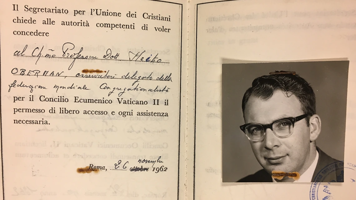 Heiko Oberman's Vatican II passport, November 26, 1962