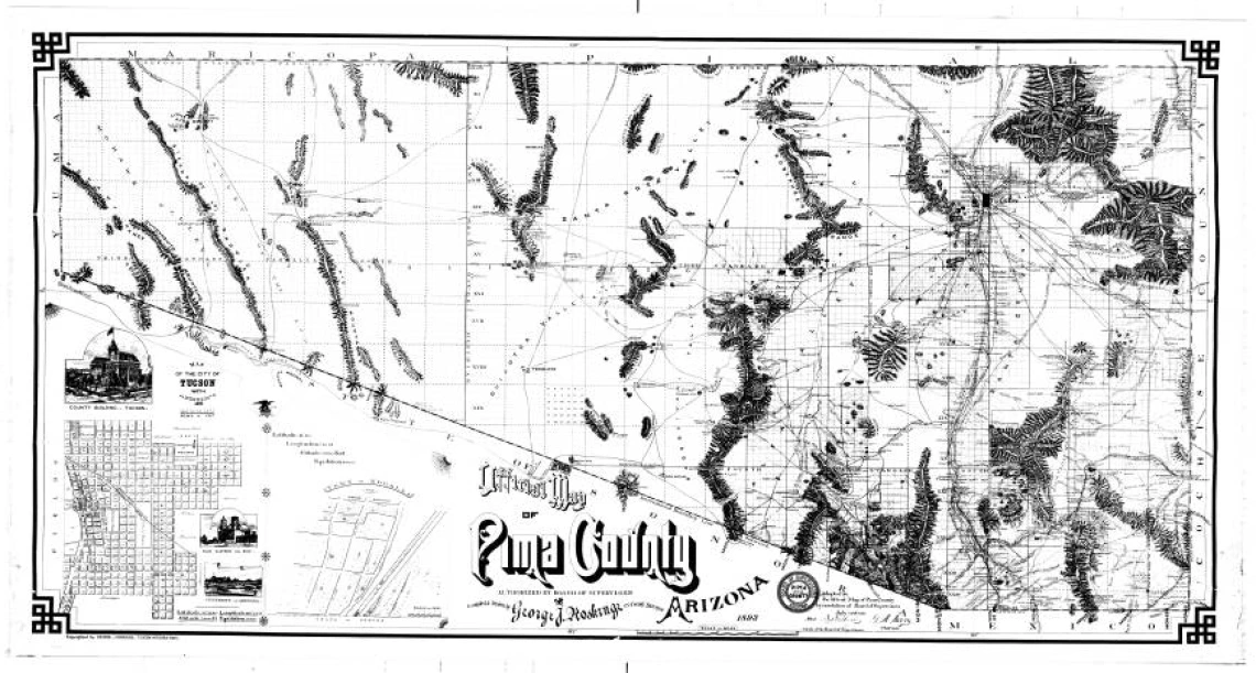 Pima County: Official Map of Pima County, Arizona, Authorized by Board of Supervisors, 1893