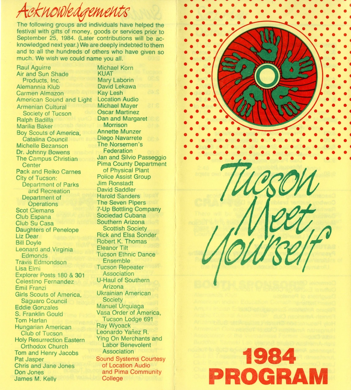 Tucson Meet Yourself Program for 1984