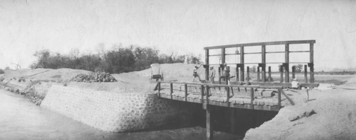 Photo of Yaqui River Dams Canals View of the Conant canal, front side