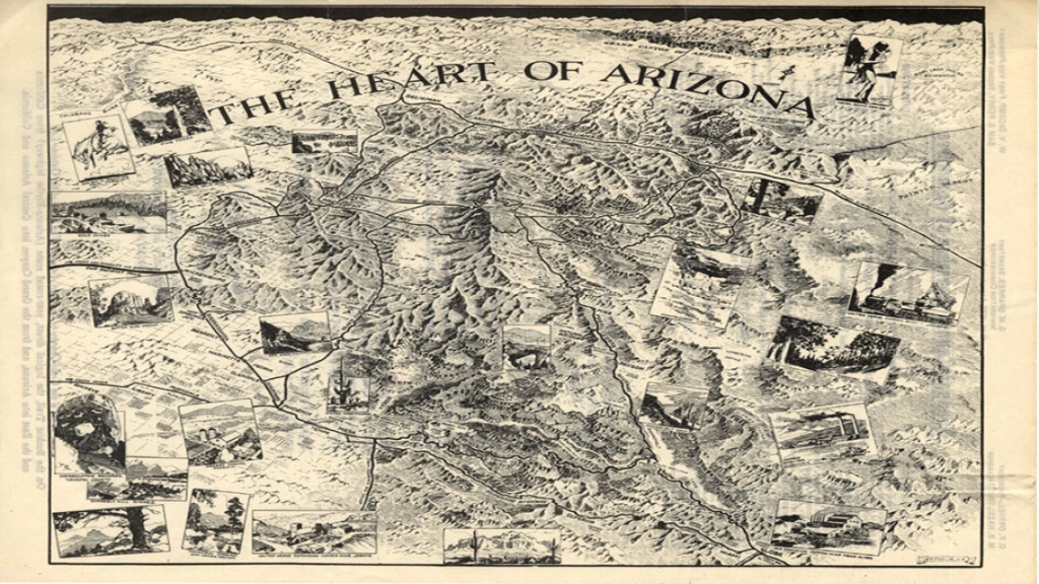 The Heart of Arizona Map, circa 1929