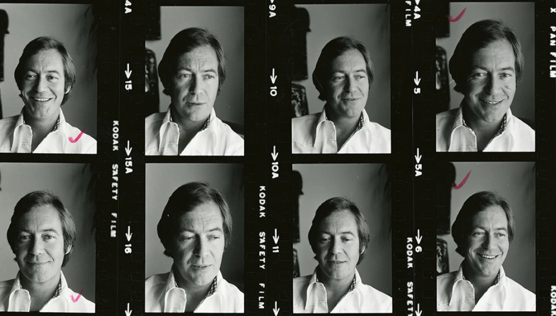 Contact sheet photos of John Weston the writer, actor, and professor.