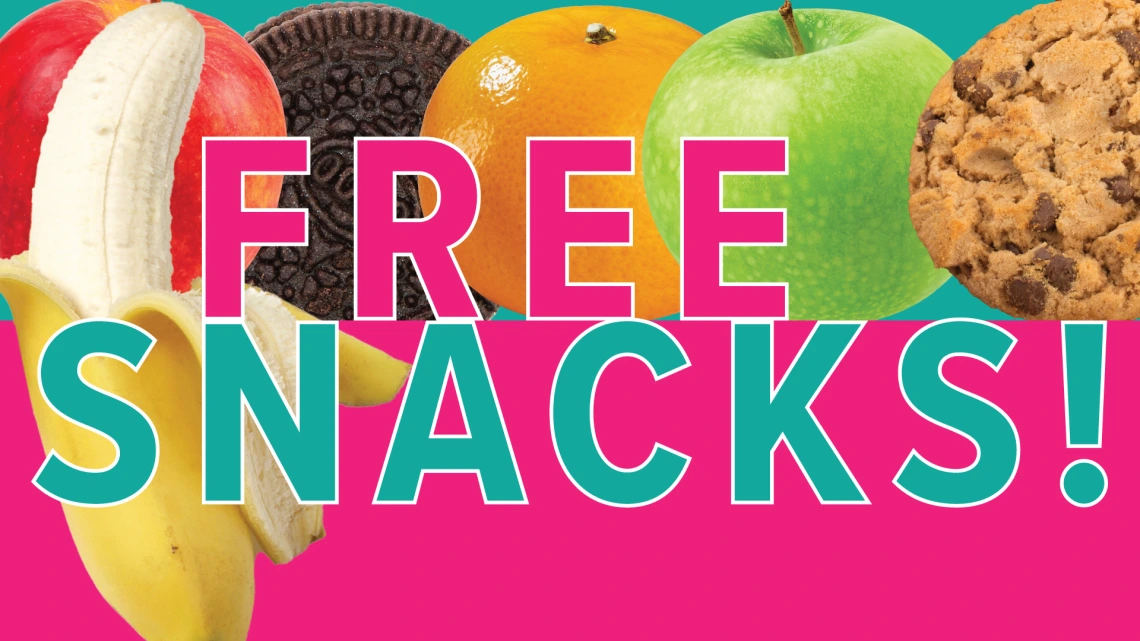 Free snacks promo image