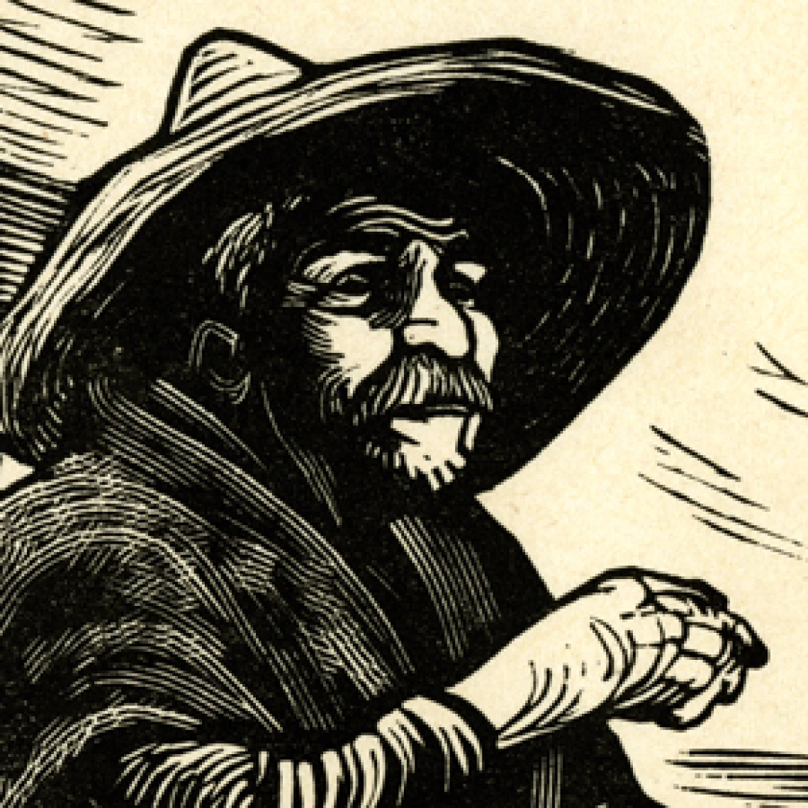 Detail, Woodcut, Plate no.83, El Nuevo Ejercito Nacional, Alberto Beltrán, from Estampas de la Revolución Mexicana: 85 Grabados de los Artistas del Taller de Gráfica Popular, Taller de Gráfica Popular, Mexico City, Mexico, 1947