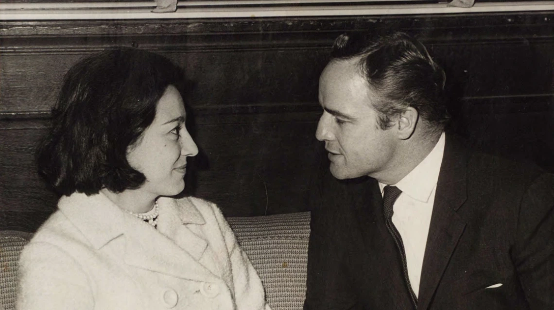 Lyn Tornabene with Marlon Brando