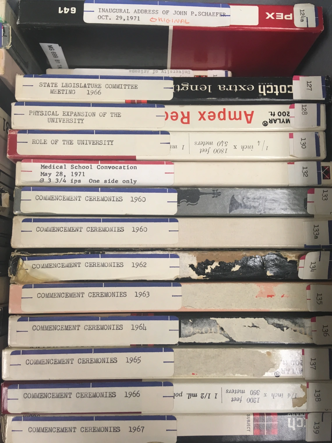 Examples from the University of Arizona audiotapes collection.