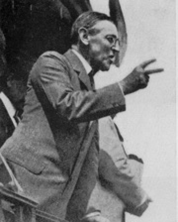 Woodrow Wilson during a 1912 speech
