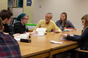 Professor Classen with students