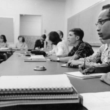 university of arizona students taking notes circa 1965