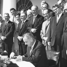 President Johnson signing the Wilderness Act Bill in 1964