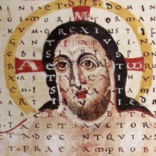 Image from a facsimile of Liber de laudibus sanctae crucis