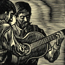 Image of Detail, Woodcut, De Francisco Moreno Capdevila, from El Coyote—Corrido De La Revolucion, Celedonio Serrano Martinez, Mexico, 1951