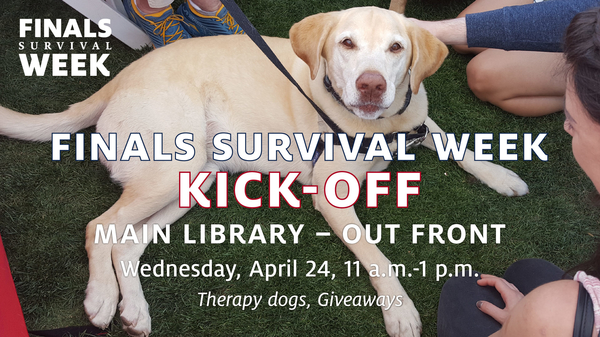 Finals Survival Week Kick Off with dogs