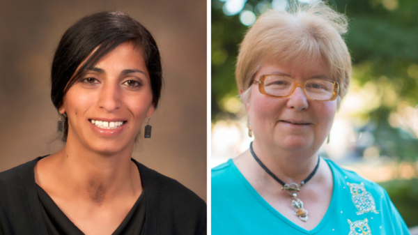 Dr. Ahlam Saleh and Laurie E. Eagleson headshots