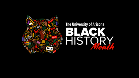 University of Arizona Black History wildcat-shaped cultural logo