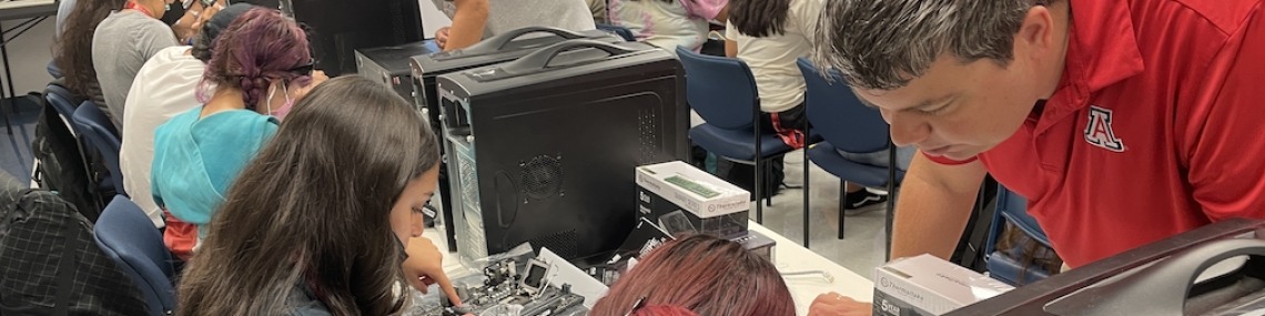 students building workstations