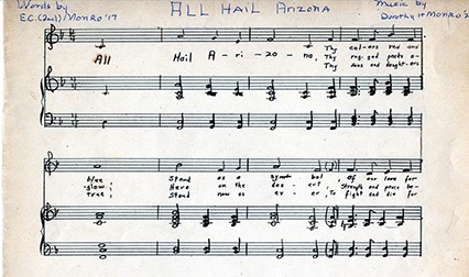 Vocal Score of All Hail Arizona
