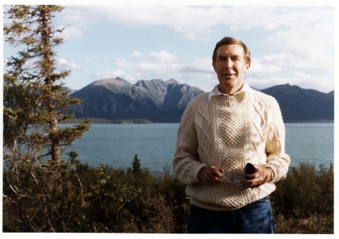 Photo of Morris K. Udall in Alaska