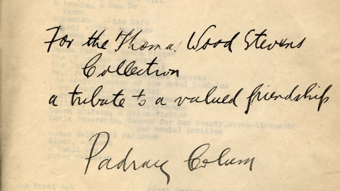 Inscription on page 1 of Balloon, circa 1929