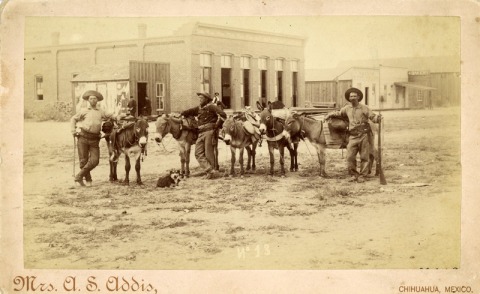 Men in Chihuahua with Donkeys