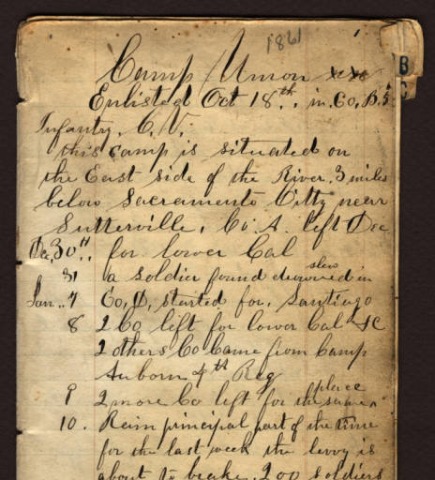 Manuscript of Alexander Grayson Bowman Diary, page 1
