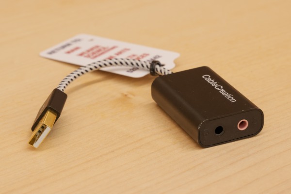 USB to aux mic adaptor