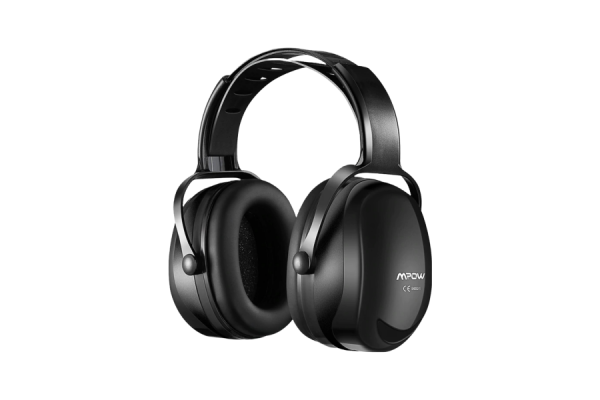 Black over-ear noise reduction headphones.
