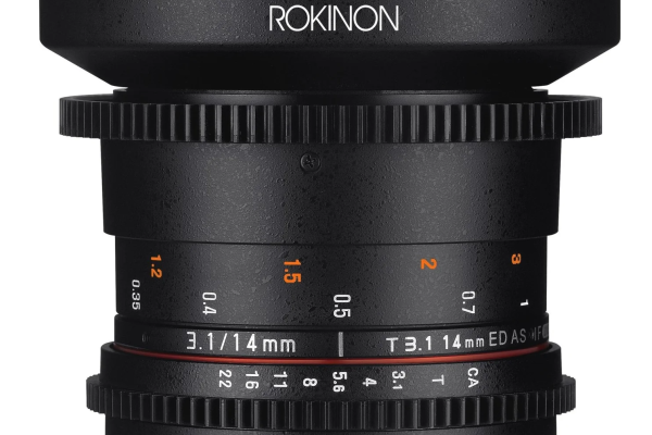 Rokinon 3.1/14mm camera lens