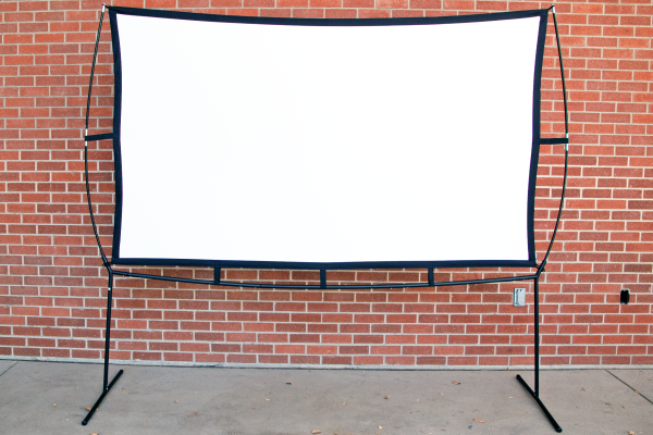 Freestanding, foldable projector screen
